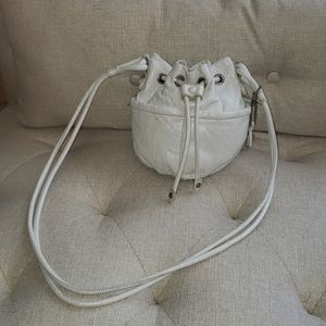 Olivia Harris White Leather Bucket